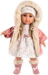 Llorens 1053541 Elena Doll with Blonde Hair and Blue Eyes, Fashion Doll with Soft Body, Includes Trendy Outfit with Hooded Coat, 35 cm