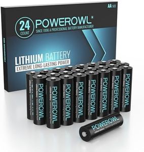 POWEROWL Lithium Batteries AA 24 Count High Capacity Long Lasting, 1.5V Double A Battery for Blink Camera Freezer Thermometer etc High-Tech Devices