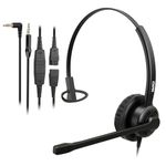 MAIRDI 2.5mm Phone Headset with Microphone Noise Canceling for Landline Deskphone, Telephone Headset for Call Center Office, 2,5mm Jack Headset for Polycom Panasonic Cisco Vtech Undiden Cordless DECT