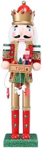 Vipush Christmas Wooden Nutcracker Soldier - 14 Inch Prince Style Nutcracker Figure Ornament Desktop Nutcracker Ornament Xmas Puppet Decor Nutcracker Doll Pendant for Party Store Home