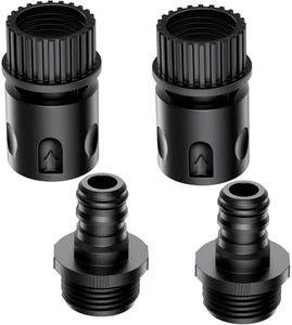 Quick Connect Flush Kit (2-Pack, Black) for Sea-Doo & Kawasaki,Dual Garden Hose Adapters for Jet Boat & PWC Engine Flush,Compatible with 4-Stroke Seadoo Jet Ski & Yamaha Honda Outboard Motor