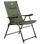 Trespass Folding Deck Chair Padded Camping Garden Fishing Steel Frame Foam Padded Seat Folding Chair Garden Chair 93x60x60cm Paddy