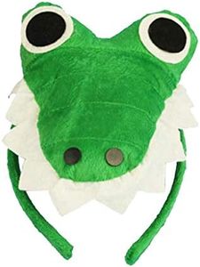 Animal Headband Plush Party Headpiece Hair Hoop Party Cosplay Costume Props - Crocodile