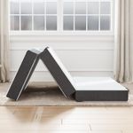 Slufra 6 Inch Folding Mattress Queen Size, Memory Foam Mattress with Removable Cover, Portable Floor Bed for Sleepovers and Camping, High-Density Support, 78"X 58"X6", White