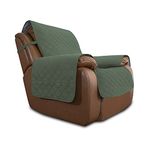 Easy-Going Sofa Slipcover Waterproof Oversized Recliner Chair Cover Non-Slip Fabric Couch Cover for Living Room Washable Furniture Protector for Pets Kids Dog (Oversized Recliner, Greyish Green), 28"