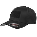 Eagle Six Gear womens Structured, Mid-profile, Six-panel, Fitted Hat With Pre-curved Visor, Black, X-Large-XX-Large