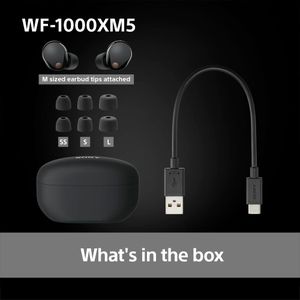 Sony Wireless Noise Cancelling Earbuds – In-Ear Bluetooth Headphones, Black