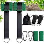 Huiaipaic 8FT Tree Swing Hanging Straps Kit Holds 2200 lbs (Set of 2), Extra Long Tree Swing Straps with 2 Tree Protector and Heavy Duty Carabiner, Easy to Hang Most Outdoor Swing or Hammock Straps