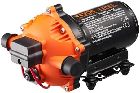 VEVOR 12V Diaphragm Pump, 5 GPM (18.93 L/min), 5-Chamber 12V DC Water Pump with Automatic Pressure Switch 40-100 PSI Adjustable, 1/2'' MNPT Port, for Agricultural Irrigation Construction Site Drainage