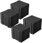 Interlocking Floor Tiles 100 Pack 12"X12" Waterproof Modular Cushion Mats, Non-Slip Drainage Tiles for Garage Floor, Gym, Pool Deck, Patio & Outdoor Shower,Black