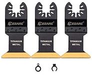 EZARC Titanium Oscillating Multitool Blade for Wood, Metal and Hard Material, 3-Pack