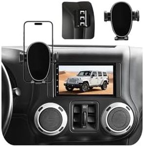 Car Phone Holder for Jeep Wrangler (2011-2016 2017),Dashboard Phone Mount,360 Phone Holder Rotating,Hands Free Mobile Holder,Car Mount for iPhone,Samsung & Android,2015 Wrangler Interior Accessories