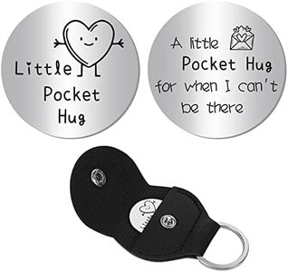 CREATCABIN Little Pocket Hug Token Long Distance Relationship Gift Inspiration Double Face Coin Inspirational Gifts for Women Friends Men Bestie Daughter Son Coworker 1.2 x 1.2 inch