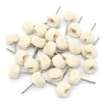 KiKiHong 25 Pieces Cotton Buffing Wheel, Soft Polishing Wheel for Dremel Rotary Tool, Beige