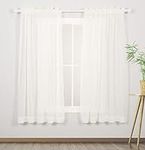 dulcidee Ivory Semi Sheer Curtains 
