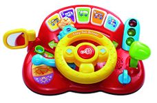 VTech Baby Tiny Tot Driver, Roleplay Steering Wheel for Toddlers, Interactive Driving Toy, Pretend Play Toy with Music and Light, Sensory Play for Kids Aged 12 Months +,Multicolor,19 x 26.5 x 12 cm