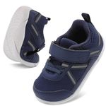JOINFREE Toddler Boys Sneakers Non-Slip Sports Shoes Girls Sneakers Lightweight Baby Walking Shoes Dark Blue 7.5/8 UK Child