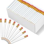 Outus 144 Pieces Golf Mini Pencils Bulk 3.5 Inch HB Half Pencils with Eraser #2 HB Pre Sharpened for Party Favors Office Supplies(White)