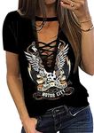 Leopard Guns N' Roses T-Shirt Women Vintage Skeleton Graphic Rock Music Shirt Funny Rose Graphic Shirt Top, Black-01, X-Large