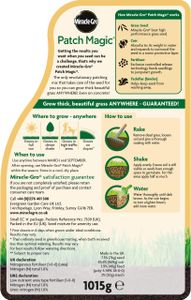 Miracle-Gro Patch Magic Grass Seed with Feed & Coir, 1015g – Green