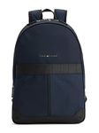 Tommy Hilfiger Men TH Elevated Nylon Backpack Hand Luggage, Blue (Space Blue), One Size