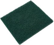 LOLA Products Green Heavy Duty Jumbo Scouring Fiber Pads, 6" x 6", Non Scratch, Non-Woven Scrubber, Stay Fresh & Remove Grease Baked On Foods - 1 Pack