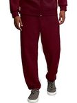 Fruit of the Loom Men's Eversoft Fleece Sweatpants Track Pants, Elasticated Bottom-Maroon, 3XL