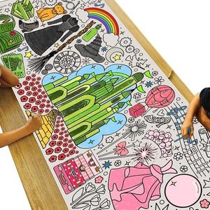 Tiny Expressions Wicked Witch Party Coloring Poster for Kids – Rolled, No Creases 30" x 72" Giant Coloring Tablecloth for Wizard & Magic-Themed Birthday Parties – Fun Party Activity for Boys and Girls