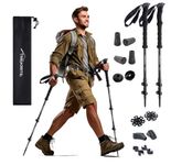 Trekrite 3K Carbon Fibre Walking/Hiking/Trekking Poles/Sticks - Adjustable Lightweight Unisex with Accessories (2pc / set/pair) - UK Based Company