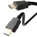 Goobay 51824 Standard HDMI Cable, Gold-plated, Black, 5.5 mm Diameter, 10 m Cable Length