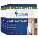 48 x Incontinence Pants Women and Men | Adult Diapers | Adult Nappies | Adult Incontinence Pull Up Pants | Medium Size | Soft-Stretch Waistband | (4 Packs of 12)