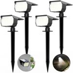 WENATY Solar Garden Lights, 46 LED Solar Spot Lights Outdoor, IP65 Waterproof 6500k Cool White Solar Landscape Spotlights, 3 Modes Solar Powered Garden Lights for Yard Driveway Porch Walkway【4 Pack】