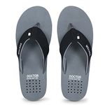 DOCTOR EXTRA SOFT Slipper Care Orthopaedic and Diabetic Comfort Doctor Slipper, Dr. Slipper, Flip-Flop, Slides and House Slipper for Men's D-24-Grey-11 UK