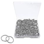 100 Pcs Split Ring, Small Key Rings Bulk Split Keychain Rings DIY Craft Metal Keychain Connector Accessories (15mm)