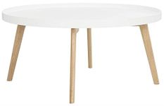 Safavieh Home Collection Rue White and Natural Coffee Table