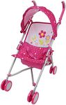 509: Garden Doll Stroller - Kids Pretend Play, Retractable Canopy, Baby Doll Safety Harness, Storage Basket, Foldable for Easy Storage, Fits Dolls up to 24", Kids Pretend Play Ages 3+