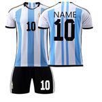 ISHWARA Argentinien #10 Personalised Shirts Kit Mens Girls with Name Number Team Logo Custom Football Jersey for Boys Training Suit Blue