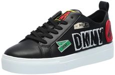 DKNY Women's Coreen City Signs Sneaker, Black, 6 UK