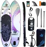 AISUNSS Inflatable Stand Up Paddle Boards with Premium SUP Paddle Board Accessories, 10L Waterproof Dry Bag Wide Stable Design, Non-Slip Comfort Deck for Youth & Adults (11' x 32'' x 6'')