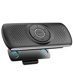 AGPTEK Hands Free Car Phone Kit Bluetooth 5.0 Car Speaker for GPS Music with TF Card Slot, Siri Google Assistant Support, Wireless in Car Visor Speakerphone Kits for Android & iOS Phone