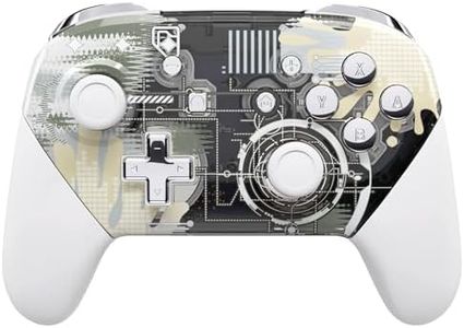 eXtremeRate Silver Splatter Faceplate Backplate Handles for Nintendo Switch Pro Controller, Replacement Hand Grip Housing Shell Buttons for Nintendo Switch Pro Controller - Controller NOT Included