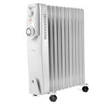 Oil Filled Radiator Free Standing – Heaters for Home Low Energy – Electric Heater with Thermostat – Portable 11 Fin 2500W Radiator with Timer �– by Nuovva