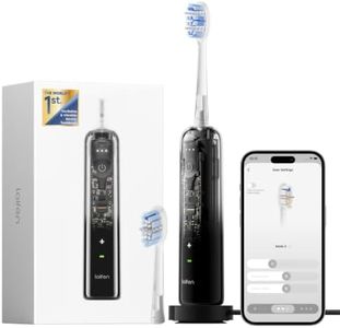 Laifen Wave Pro Sonic Electric Toothbrush for Adults – 2026 Model with 60° Oscillations, Smart App, 70-Day Battery, 2 Brush Heads (Transparent Black)