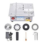 Mini Table Saw, 96W Portable DIY Hobby Model Crafts Cutting Saw, Adjustable Speed Power Supply, for Wood Metal Plastic Cutting