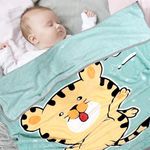 MOM CARE Fleece Winter Blanket for Newborn Baby Super Soft Warm Fluffy Infant Blanket Cozy Single Layered Pack of 1 Green