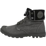 Palladium Men's Baggy Canvas Boot, Metal/Black, 9