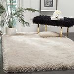 Sifa Carpet Hand Made Soft Fluffy Shag Area Rugs with 2 Inch Thickness (6x9 Feet Cream)