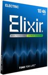 Elixir Strings, Electric Guitar Strings, Nickel Plated Steel with OPTIWEB Technology, Longest-Lasting Crisp Tone with Comfortable Feel, 6 String Set, Light 10-46
