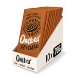 Vegan Chocolate - Ombar 72% Dark Chocolate (70g x 10 Bars) Organic Fair Trade, Dairy and Gluten Free Chocolate