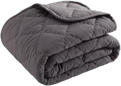 BEDSUM 100% Brushed Microfiber Down Alternative Toddler Comforter, Ultra Soft Lightweight and Warm Breathable Crib Quilted Blanket for Nursery Stroller Bed, 43x60 Inches, Dark Grey